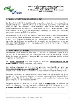 guide de pr&eacute;sentation 2016-2017