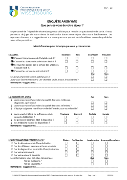 F047 - Questionnaire de sortie
