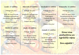 Nous vous souhaitons un agréable repas Bon appétit !