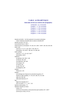 Table alphabétique - Le droit criminel
