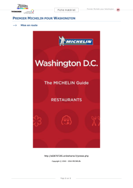 PREMIER MICHELIN POUR WASHINGTON