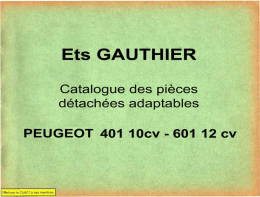 Catalogue 401-601 pièces adaptables Ets GAUTHIER