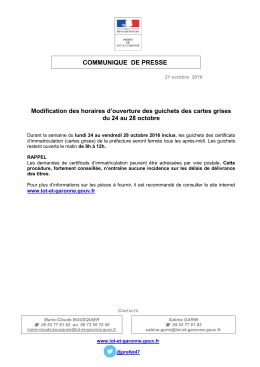 communiqué de presse - Lot-et