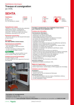 Travaux et consignation en HTA