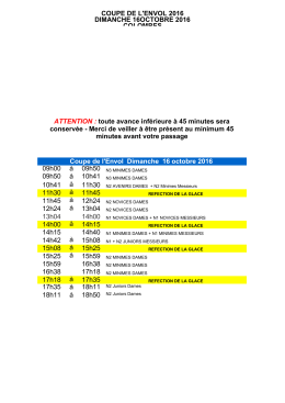 COUPE DE L`ENVOL 2016 DIMANCHE 16OCTOBRE 2016