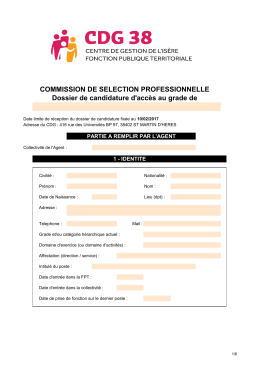 dossier de candidature CSP