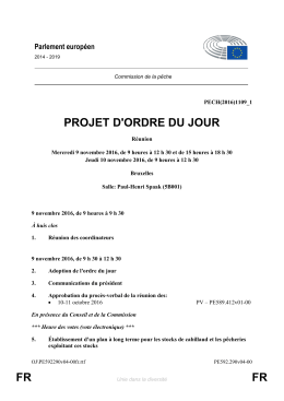 FR FR PROJET D`ORDRE DU JOUR