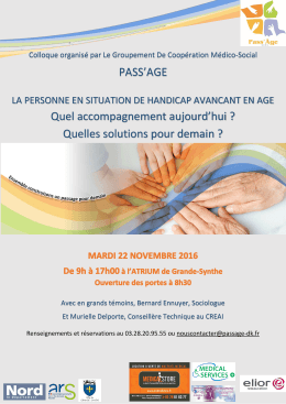 Quelles solutions pour demain ? PASS`AGE