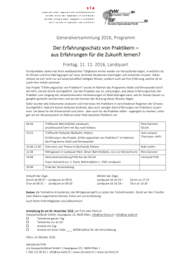 Tagesprogramm mit Exkursion
