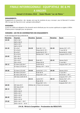 Consultez les horaires