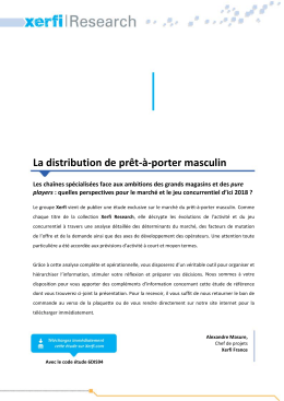 La distribution de pr&ecirc;t-&agrave;-porter masculin
