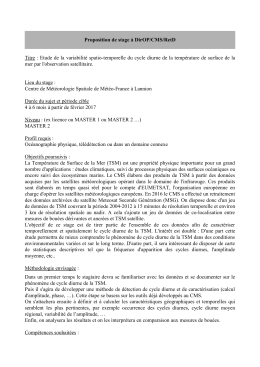 Etude de la variabilité spatio-temporelle du cycle diurne de la