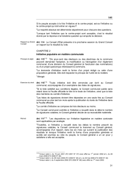 Initiative et motion communales