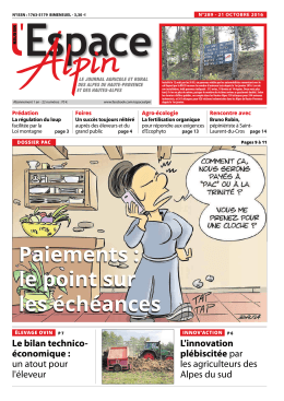Le bilan technico - Chambre d`agriculture PACA