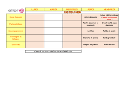 Menu maternelle et mercredi.