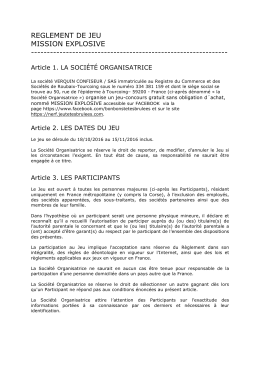 reglement de jeu mission explosive