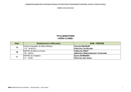 titularisations - hors classe