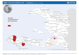 Haiti: Hurricane Matthew 3W - Logistique