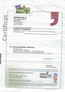 Certification QualiBois 2016-2017