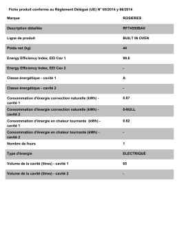 Fiche produit conforme au R&egrave;glement D&eacute;l&eacute;gu&eacute; (UE) N&deg; 65
