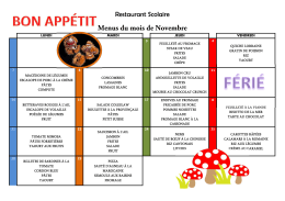 Menu de novembre