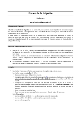 Consulter le r&egrave;glement int&eacute;gral de la course
