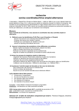 objectif pour l`emploi
