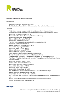 500 Jahre Reformation &ndash; Patronatskomitee Co