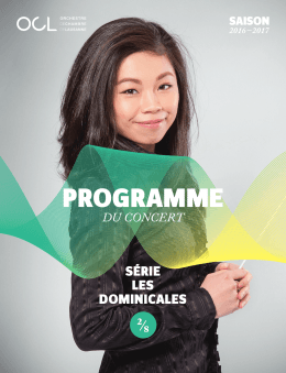 PROGRAMME - Orchestre de Chambre de Lausanne