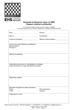 Rapport m&eacute;dical