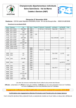 Programme - Dimanche