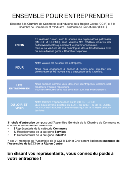 D&eacute;couvrez la circulaire des candidats  - CCI du Loir-et-Cher