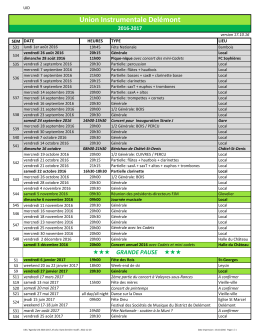 [agenda] agenda officiel de l`uid