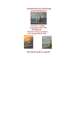 EXPOSITION DE PEINTURE - atelier-rencontre