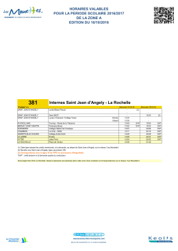 Fiche horaires Ligne 381.
