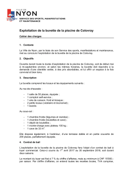 Cahier des charges