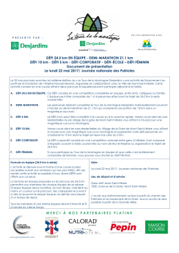 D&eacute;fi 5 km - Tour de la Montagne Desjardins