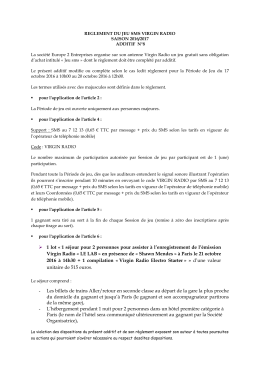 1 lot « 1 séjour pour 2 personnes pour assister à l