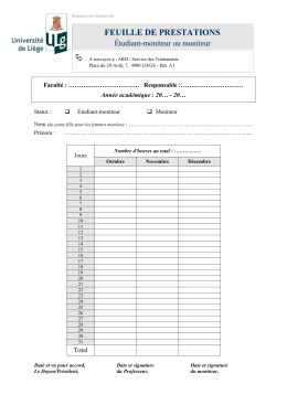 FEUILLE DE PRESTATIONS POUR ETUDIANT JOBISTE