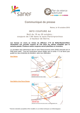 Communiqu&eacute; de presse