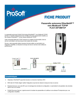 fiche produit - ProSoft Technology