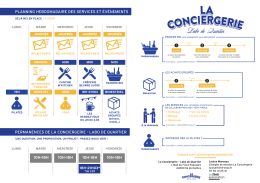 planning hebdomadaire des services et événements permanences