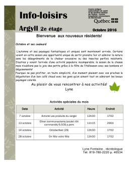 Octobre - CSSS-IUGS