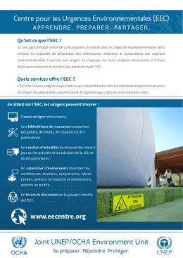 Centre pour les Urgences Environnementales (EEC) Joint
