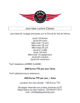 Journ&eacute;es Larbre Classic