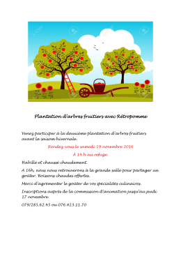 Plantation d`arbres fruitiers avec Rétropomme - Fontaines