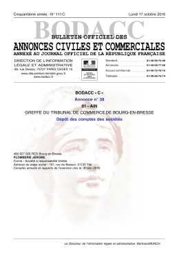 annonces civiles et commerciales