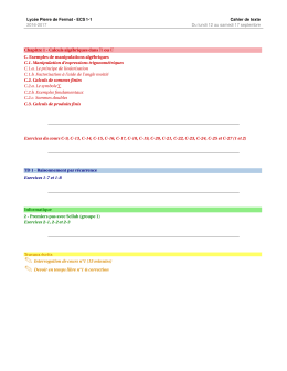 Lyc&eacute;e Pierre de Fermat - ECS 1-1 2016