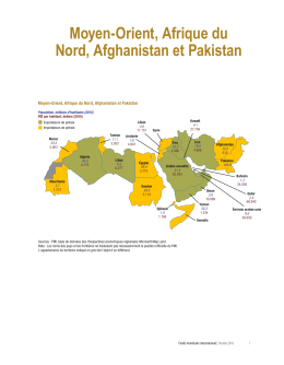 Région Moyen-Orient, Afrique du Nord, Afghanistan et Pakistan