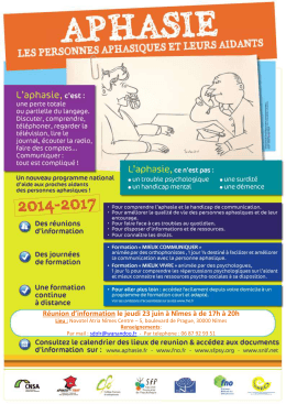 R&eacute;union d`information le jeudi 23 juin &agrave; N&icirc;mes &agrave; de 17h &agrave; 20h